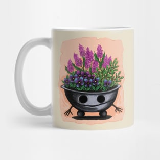 Purple flowers plant pot Mug